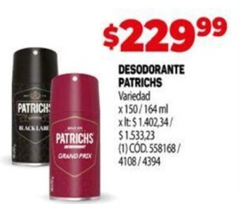 Makro Desodorante Patrichs oferta