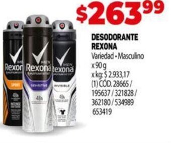 Makro Desodorante Rexona oferta