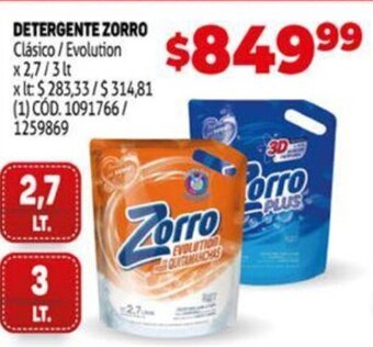 Makro Detergente Zorro oferta