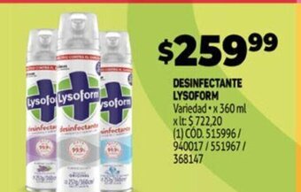 Makro Desinfectante Lysoform oferta