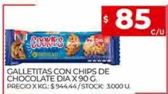 Supermercados DIA Galletitas con chips de chocolate dia oferta