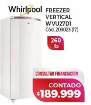Naldo Lombardi Freezer vertical whirlpool oferta