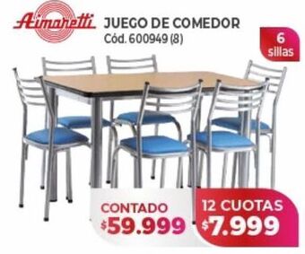 Naldo Lombardi Juego de comedor oferta