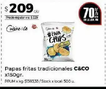 Disco Papas fritas tradicionales c&co x 150g oferta
