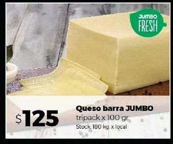 Disco Queso barra jumbo tripack x 100g oferta