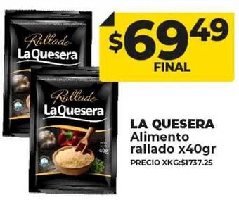 Supermayorista Vital La quesera alimento rallado oferta