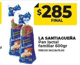 Supermayorista Vital La santiagueña pan lactal familiar oferta