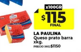 Supermayorista Vital La paulina queso prato barra oferta