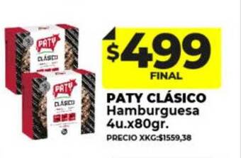 Supermayorista Vital Paty clásico hamburguesa oferta