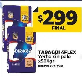 Supermayorista Vital Taragüi 4flex yerba sin palo oferta