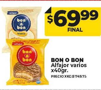 Supermayorista Vital Bon o bon alfajor varios oferta