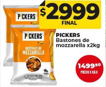 Supermayorista Vital Pickers bastones de mozzarella oferta