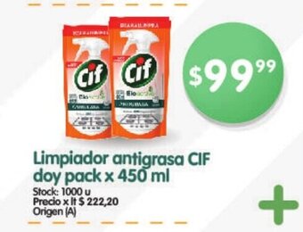Supermercados Buenos Días Limpiador Antigrasa CIF Doy Pack x 450 ml oferta