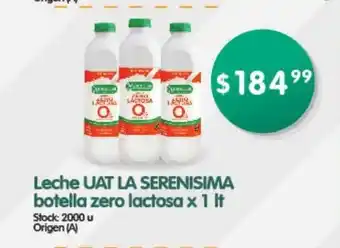Supermercados Buenos Días Leche Uat La Serenisima Botella Zero Lactosa x 1lt oferta