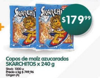 Supermercados Buenos Días Copos De Maíz Azucarados Skarchitos x 240g oferta
