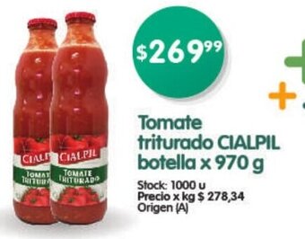 Supermercados Buenos Días Tomate Triturado Cialpil Botella x 970g oferta