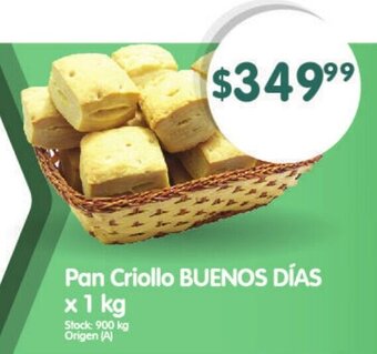 Supermercados Buenos Días Pan Criollo Buenos Días x 1kg oferta