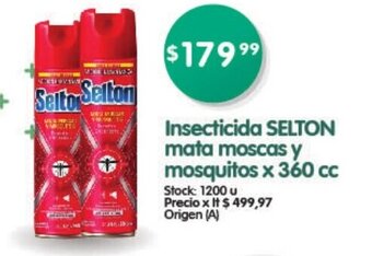 Supermercados Buenos Días Insecticida Selton Mata Moscas y Mosquitos x 360cc oferta