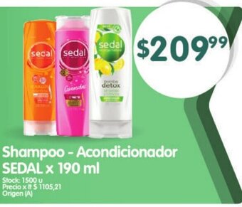 Supermercados Buenos Días Shampoo - Acondicionador Sedal x 190ml oferta