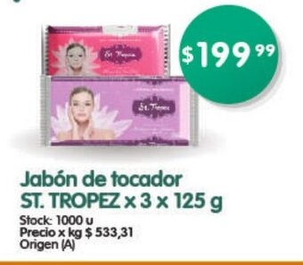 Supermercados Buenos Días Jabón de Tocador St. Tropez x 3 x 125g oferta
