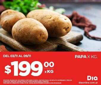Supermercados DIA Papa x kg oferta