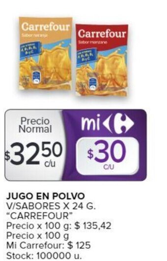 Carrefour Jugo en Polvo oferta