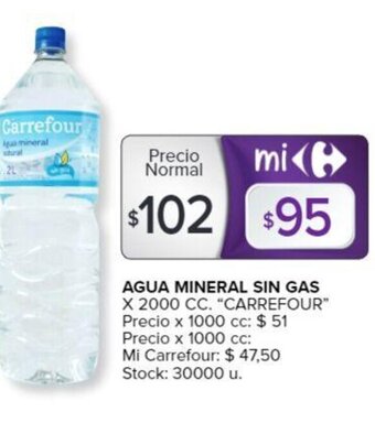 Carrefour Agua Mineral Sin Gas oferta