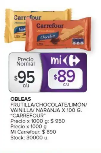 Carrefour Obleas oferta
