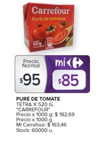 Carrefour Puré de Tomate oferta