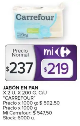 Carrefour Jabón En Pan oferta