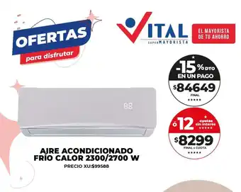 Supermayorista Vital Aire Acondicionado Frío Calor 2300/2700 W oferta