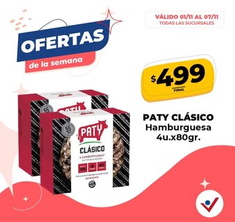Supermayorista Vital Paty Clàsico Hamburguesa 4ux80gr oferta