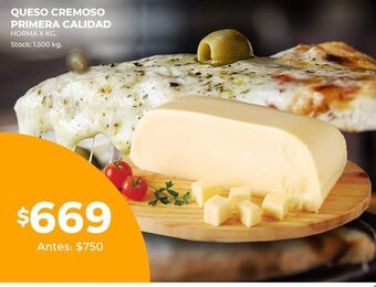 Supermercados Tadicor Queso Cremoso Primera Calidad oferta