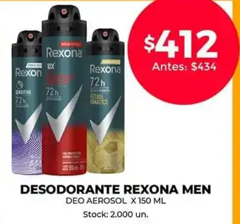 Supermercados Tadicor Desodorante Rexona Men oferta
