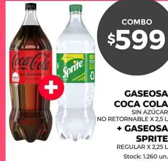 Supermercados Tadicor Gaseosa Coca Cola + Gaseosa Sprite oferta