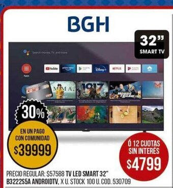Coto TV LED Smart 32" B3222S5A Android TV oferta