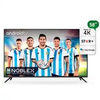 Oscar Barbieri Smart tv 58" 4k android tv noblex db58x7500 ultra hd oferta