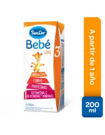 Farmacias Líder Sancor bebé 3+ leche infantil liquida sabor original 200ml oferta