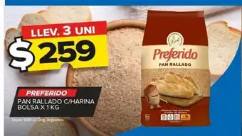 Carrefour Pan rallado preferido x 1kg oferta