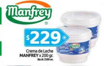 Cordiez Crema de leche manfrey oferta