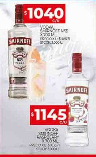 Vodka smirnoff n° 21 vodka smirnoff raspberry