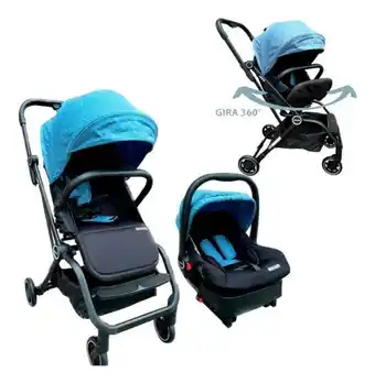 Creciendo Coche cuna bebè travel system mega baby java 360º c/base oferta