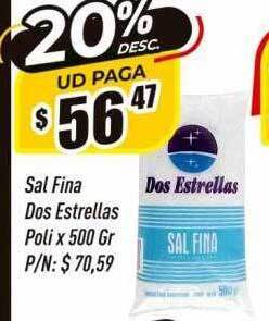 Supermercados Comodin Sal fina dos estrellas poli oferta