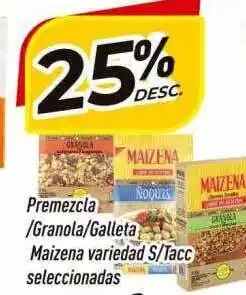 Supermercados Comodin Premezcla granola galleta maizena variedad s tacc seleccionadas oferta