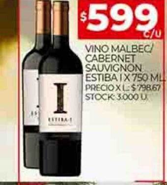 Supermercados DIA Vino malbec cabernet sauvignon estiba i oferta