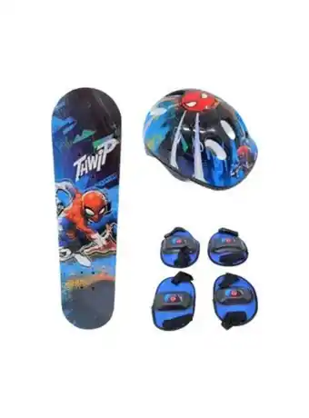 El Mundo del Juguete Patineta set skate spiderman marvel con proteccion y bolso oferta
