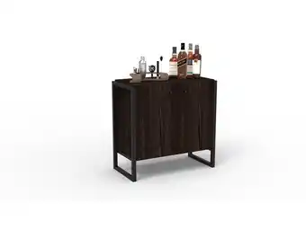 Bahiut delos dst10rt vajillero buffet 80cm 2puertas roble termo negro