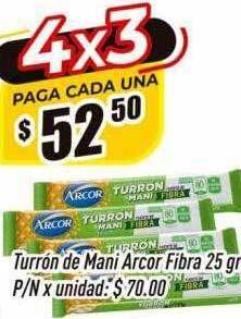 Supermercados Comodin Turrón de mani arcor fibra oferta
