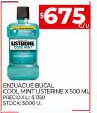 Supermercados DIA Enjuague bucal cool mint listerine oferta