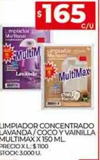 Supermercados DIA Limpiador concentrado lavanda coco y vainilla multimax oferta